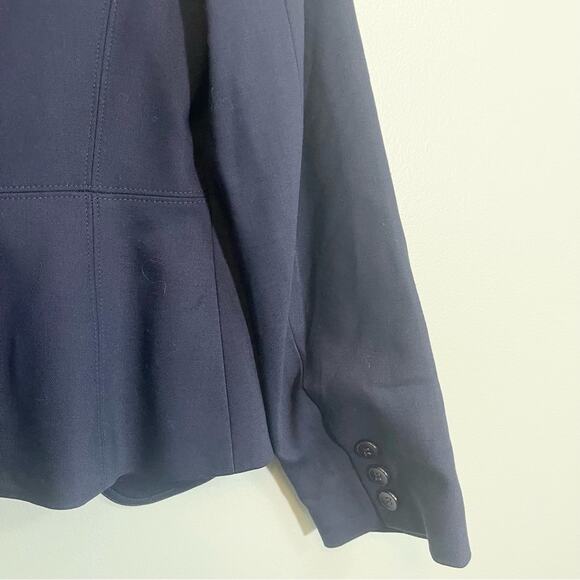 Talbots Women's Navy Blue Notch Lapel Collar Long Sleeve Blazer Jacket Size 8 - Picture 8 of 14